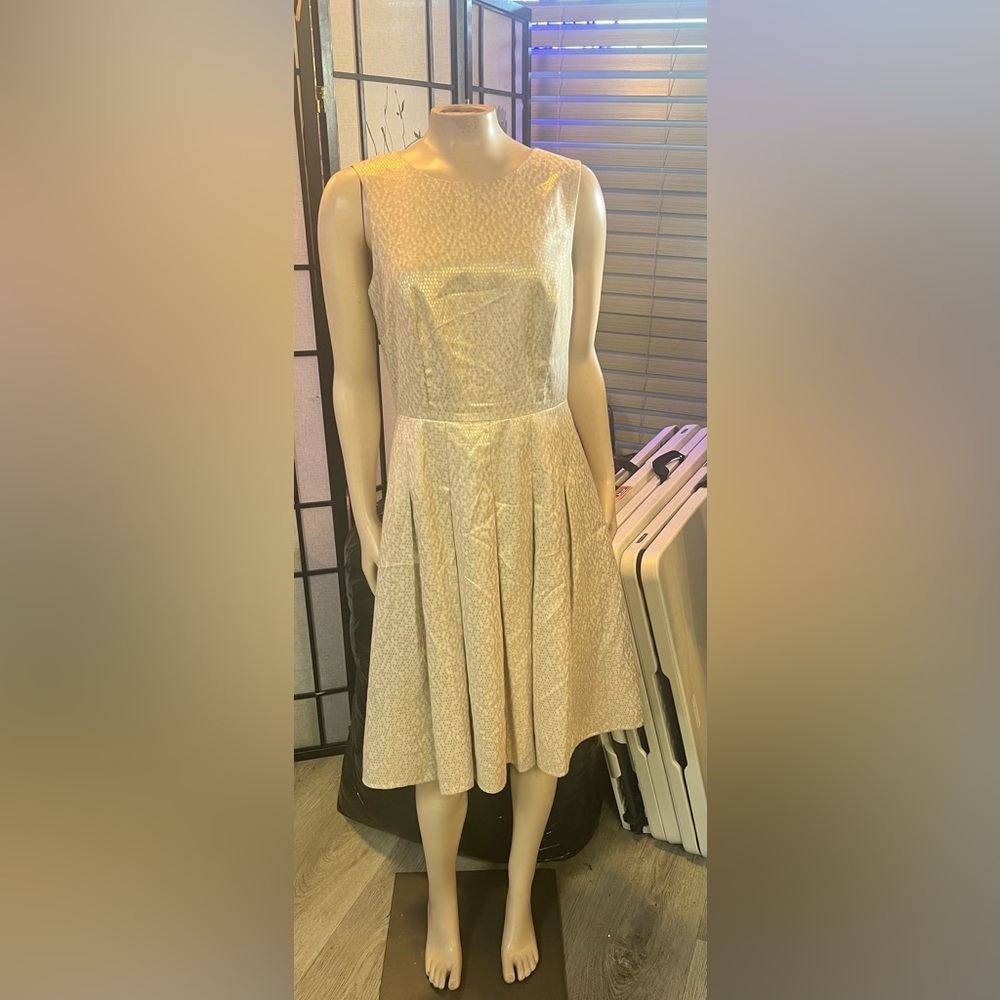 Elegant Cream Sleeveless Dress Tommy Hilfinger